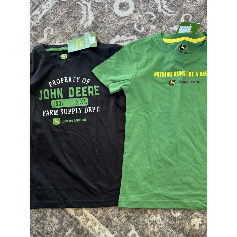Kids John Deere T Shirts Set Of 2 Small 6/7